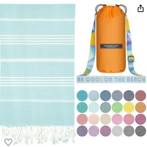 Turkish Beach Towel with Beach Bag - 39 x 74 -